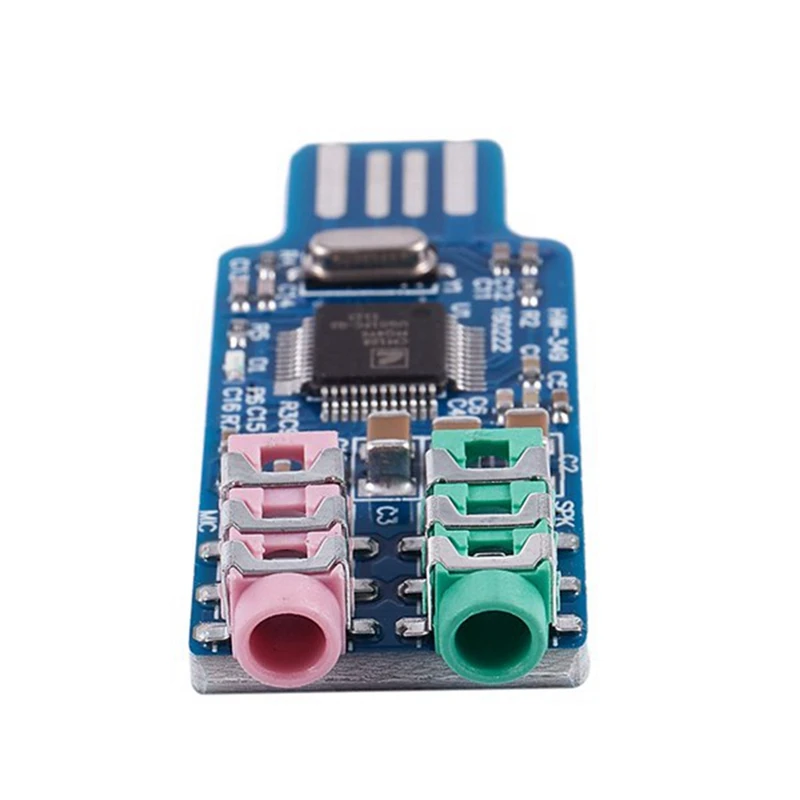 4Pcs Free Driver USB Sound Card CM108 USB Sound Card Chip Blue