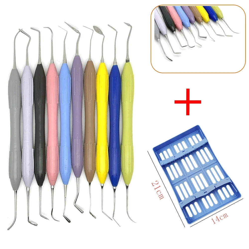 10Pcs Dental Composite Resin Spatula Mixing Sculpting Silicone Aesthetic Restoration Dental Tools