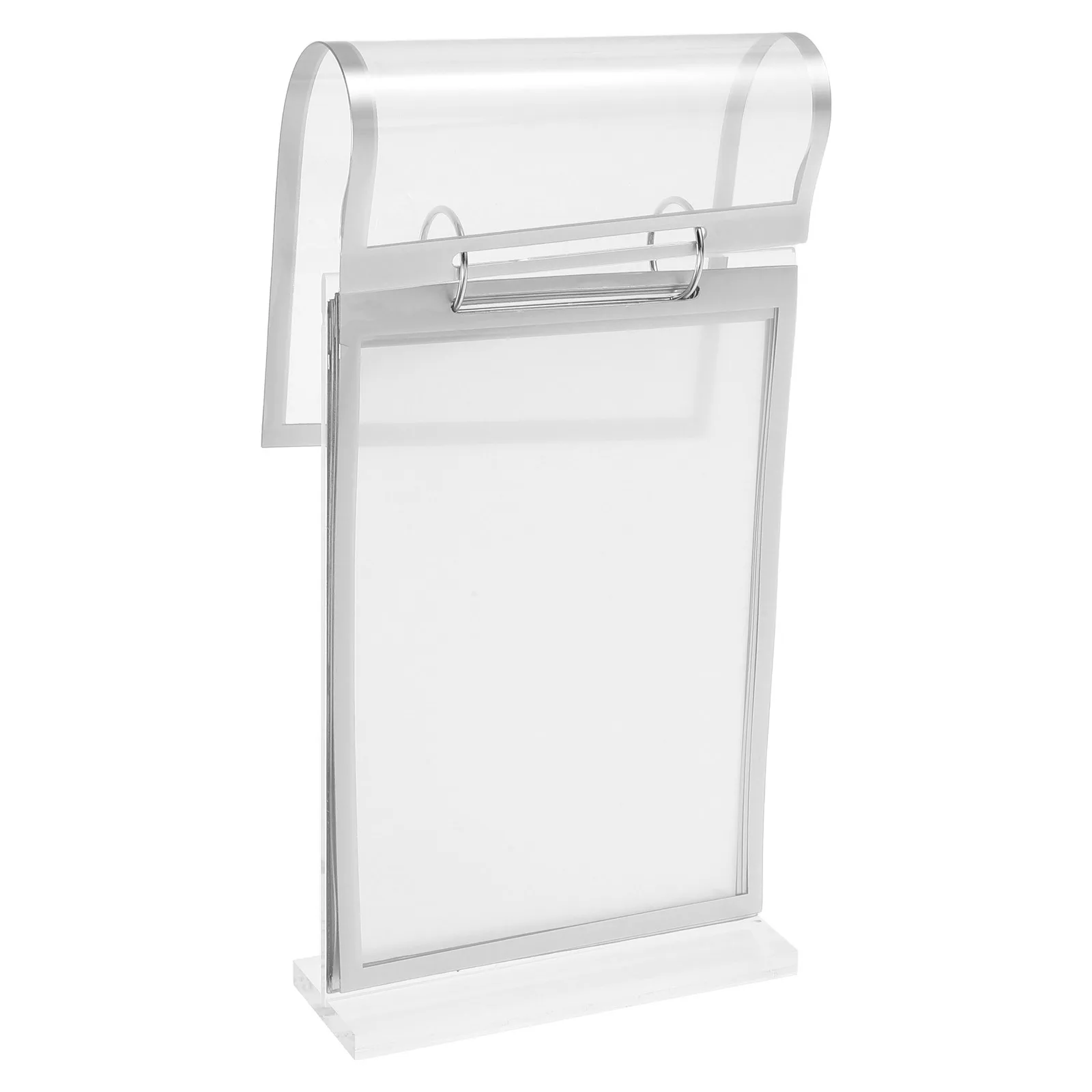 Flip Acrylic Sign Holder A5 Tabletop Menu Display Stand For Restaurant Desk Counter Card Display Rack Desktop Advertisement