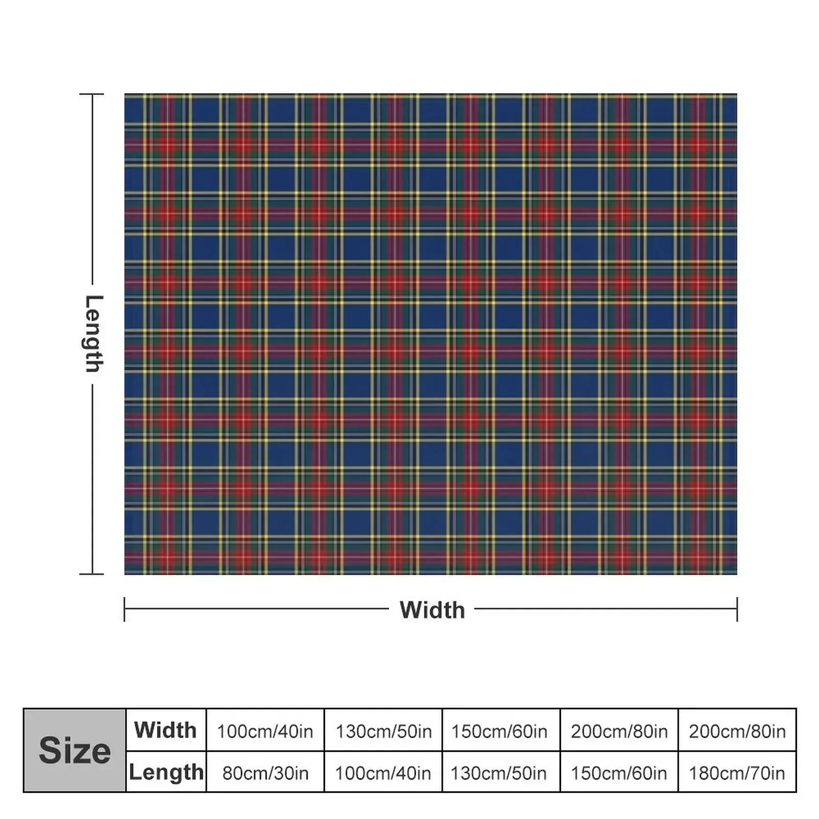 Clan MacBeth Tartan Throw Blanket Summer Beddings Thins Blankets