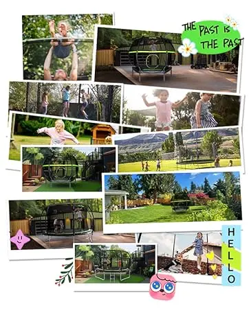 Description Picture 4 of itemTrampoline Outdoor ASTM Approved, Recreational Kids Trampoline with Enclosure Net and Ladder, Anti-Rust Indoor Trampoline for Ad