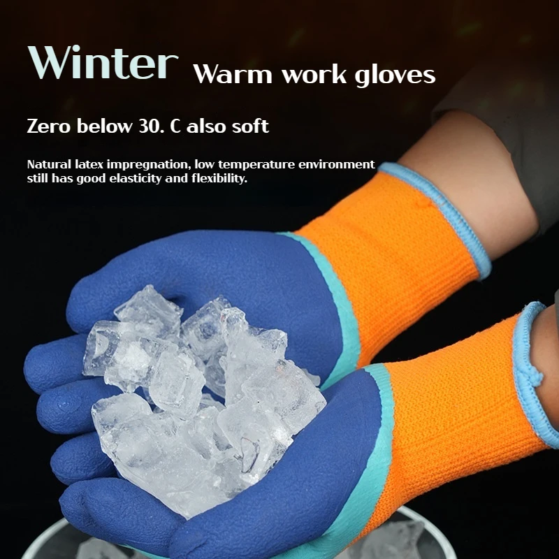 Winter garden work gloves  Waterproof/fleece warm gloves  Wrist-length For work to avoid hand injuries Garden hand tools