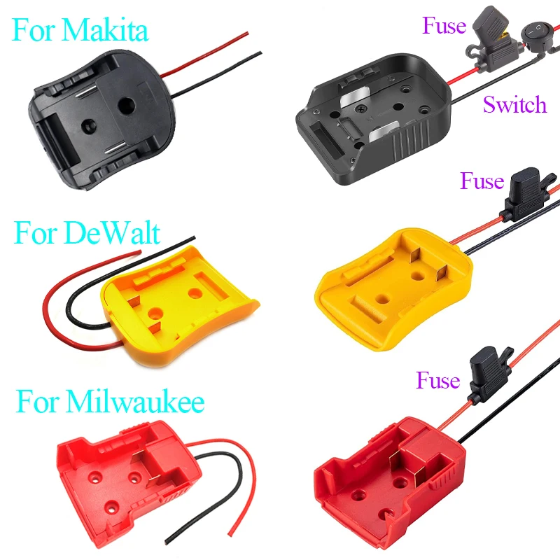 For Makita 18V Lithium Battery Case For Dewalt 20V For Milwaukee Li-Ion Battery DIY Power Wheels Tool For M18 Adapter Converter