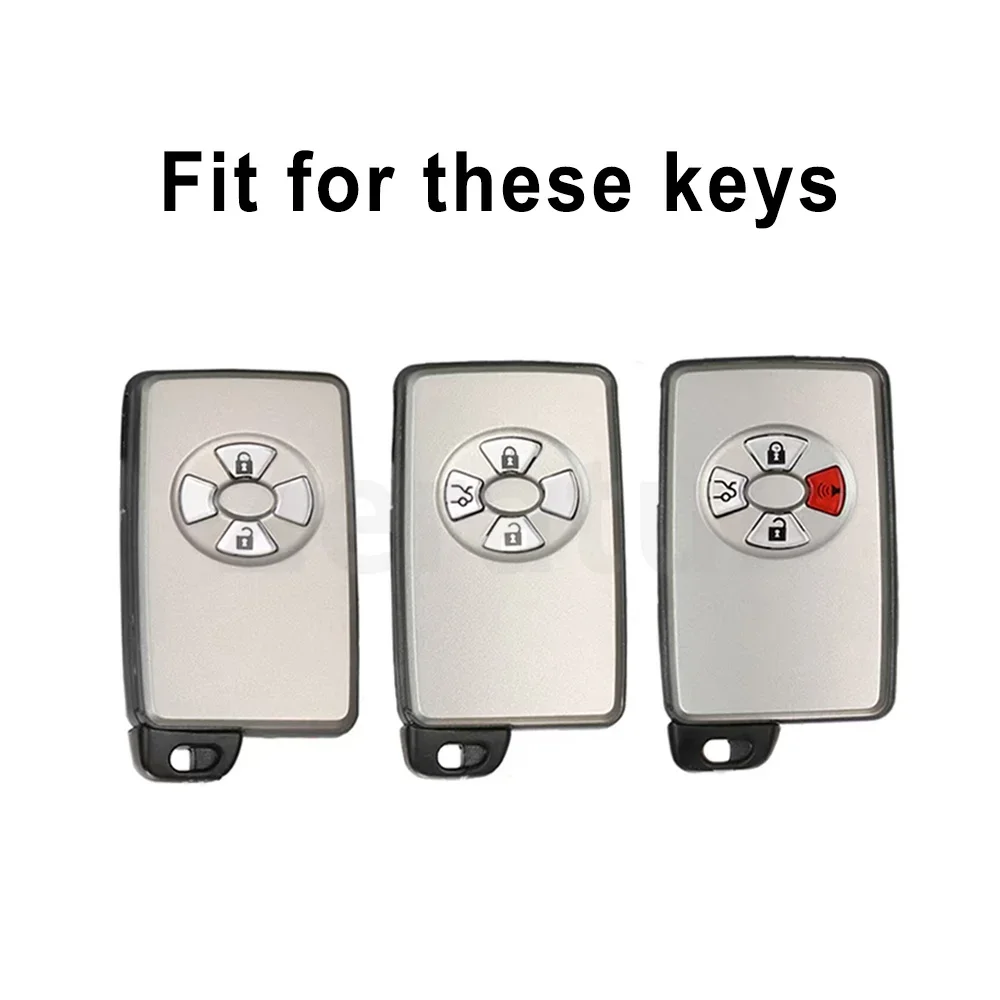 TPU Car Key Case Cover Remote Fob Shell Key Holder for Toyota RAV4 2008 Premio Auris Rukus Vanguard Estima Alphard Vellfire