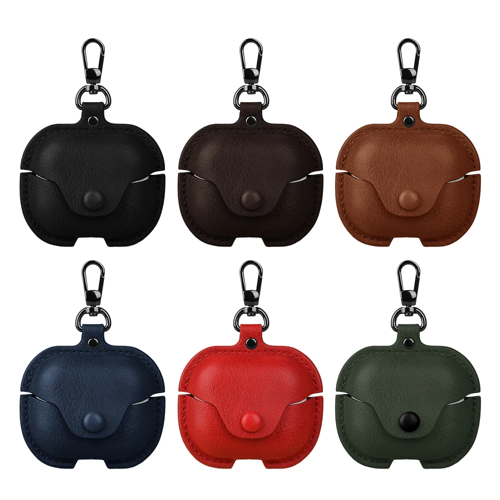 New leather cover for samsung galaxy buds 3/buds3 pro with keychain Business leather case protector for men case buds 3 pro fund