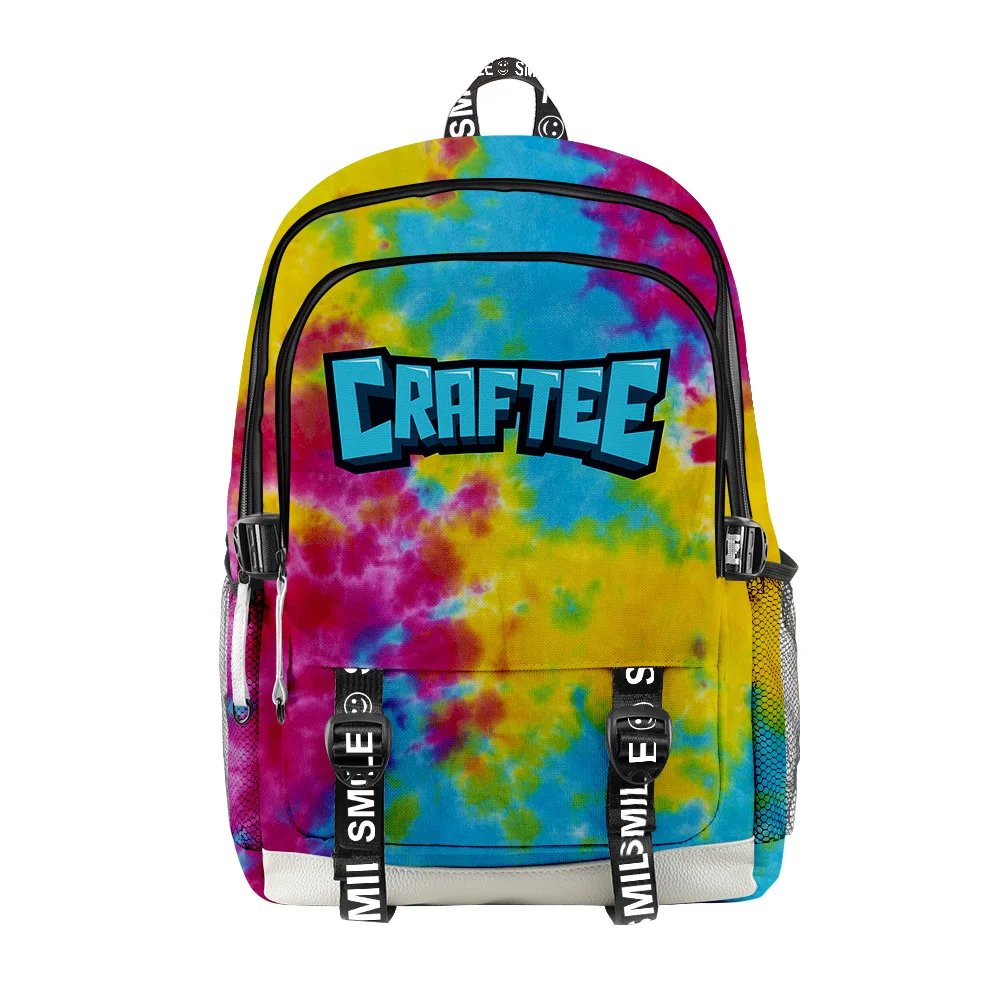 

Anime Craftee Face Tie dye School Backpack Laptop Backpack Boys Girls Teens School Bag Travel Bag Mochila Shoulder Bag
