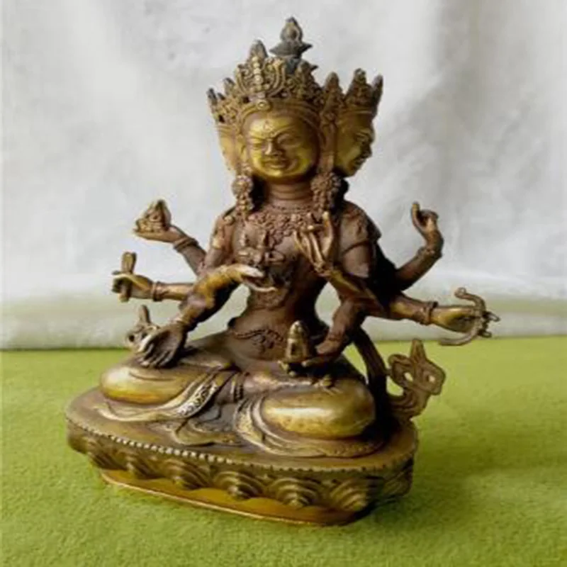 

Antiques patina Bronze Statue Magical Buddha Bodhisattva Old carved lucky Statue