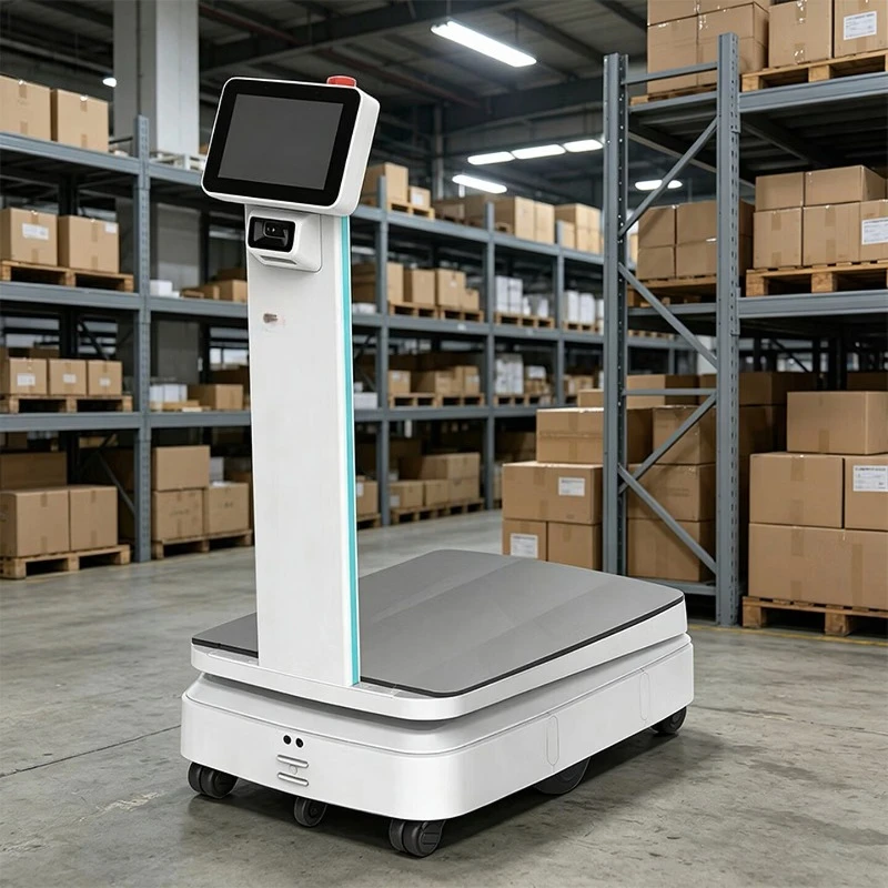 Car factory workshop warehouse warehousing logistics transportation delivery handling robot view 2