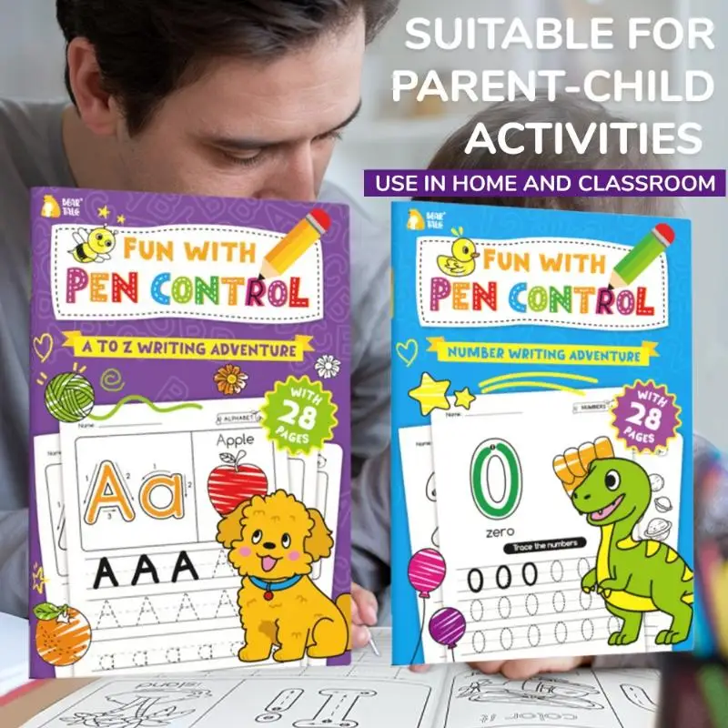 1Pcs Preschool Learning English Teaching Montessori Education Calligraphy And Painting Textbook For Child Read Workbook Alphabet