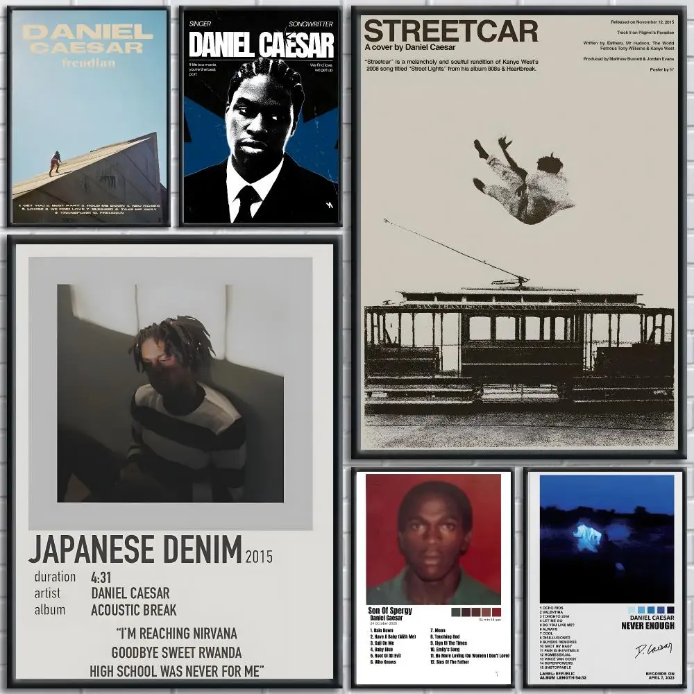 Daniel Caesar Poster Modern Aesthetic Wall Art Print Minimalist Poster Bedroom Living Room Home Decor Gift