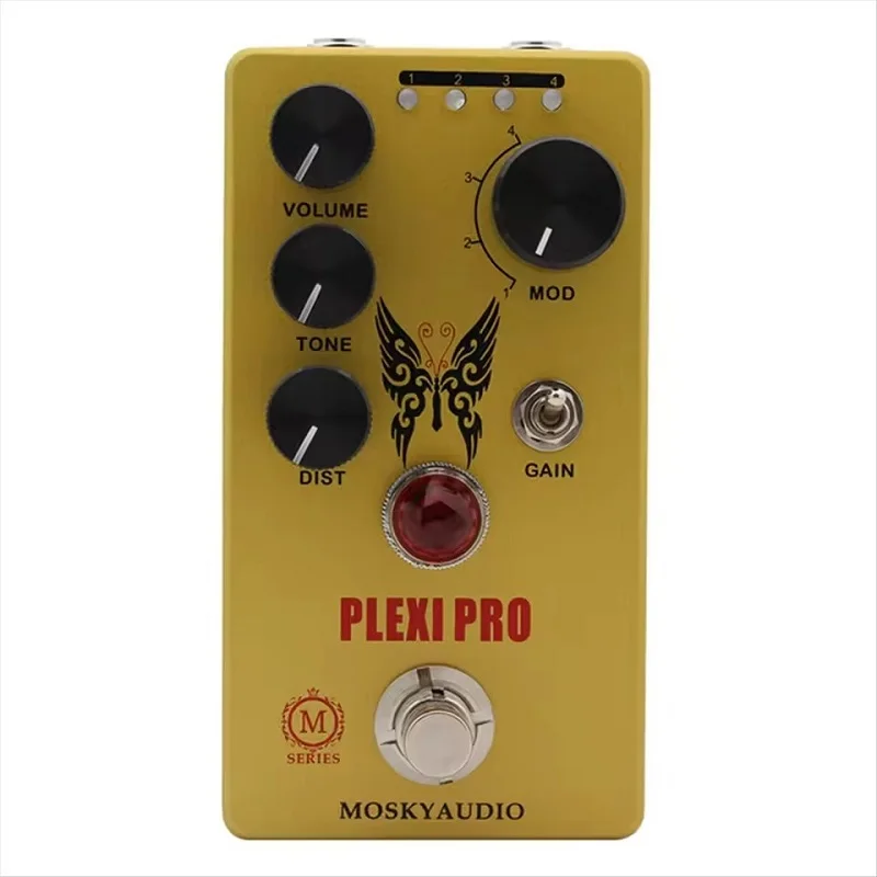 Mosky Plexi pro Distortion Effect Pedal for Electric Guitar with Mode Volume Tone DIST Gain Button Controller