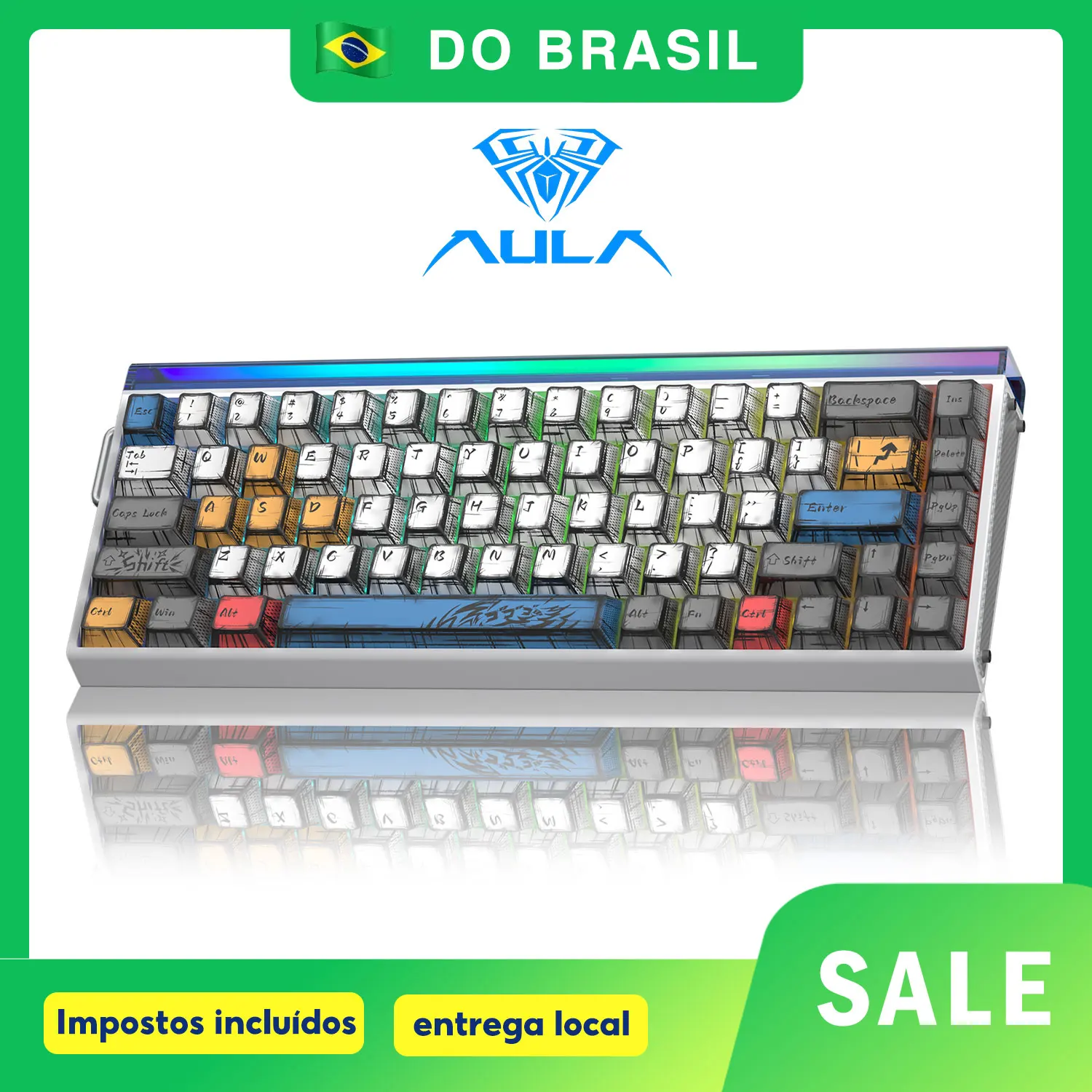 

AULA HERO68HE Pro \ Ultra Magnetic Gaming Keyboard 75% Клавиатура с магнитным переключателем Rapid Trigger для Esports PBT Высококачественные колпачки для клавиш