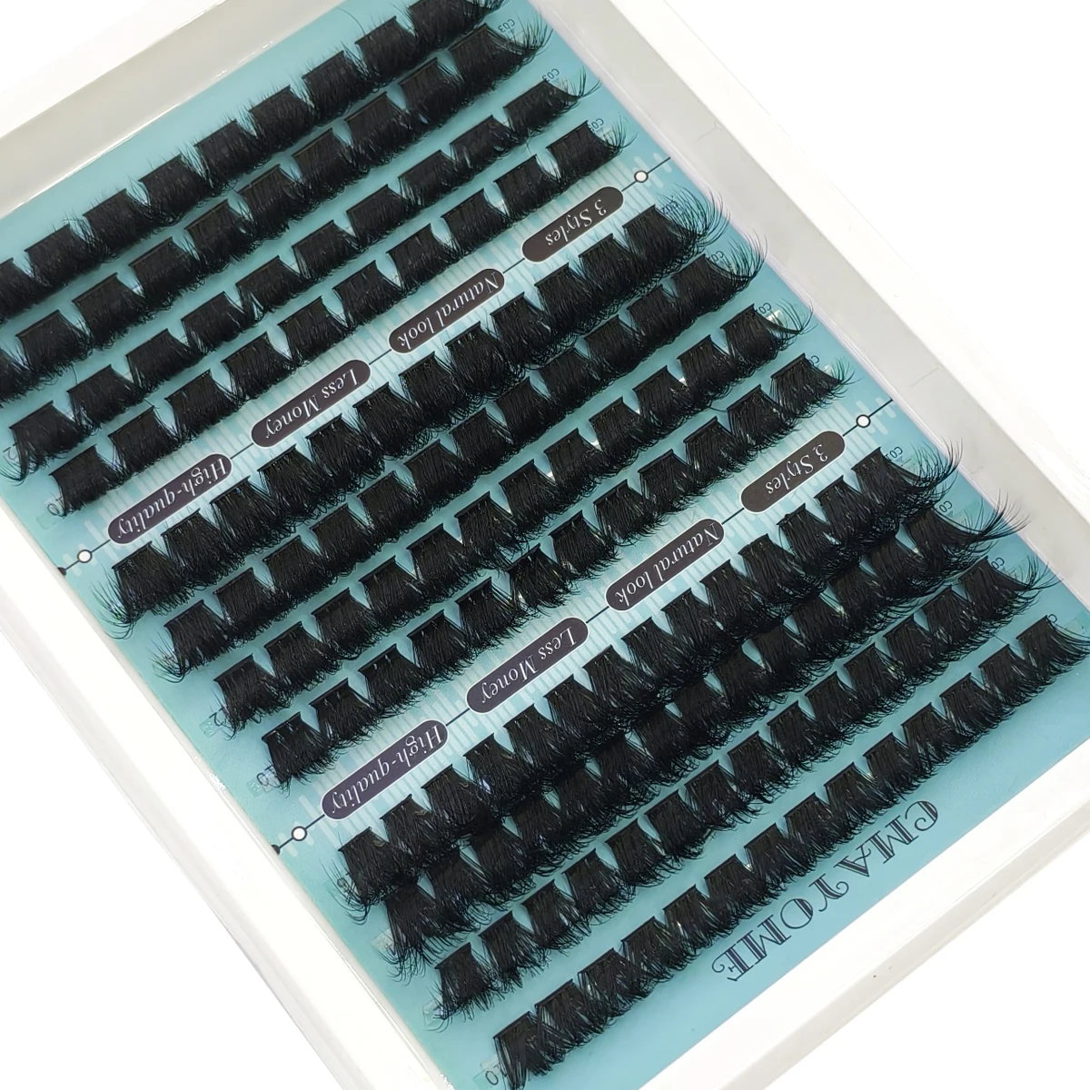 3-IN-1 Flauschige Einzel-Wimpernbüschel 60-80P, 120-200P Wimpernspitzen für untere Wimpern, wiederverwendbare DIY-Wimpernverlängerung im Manga-Stil – Detail 7