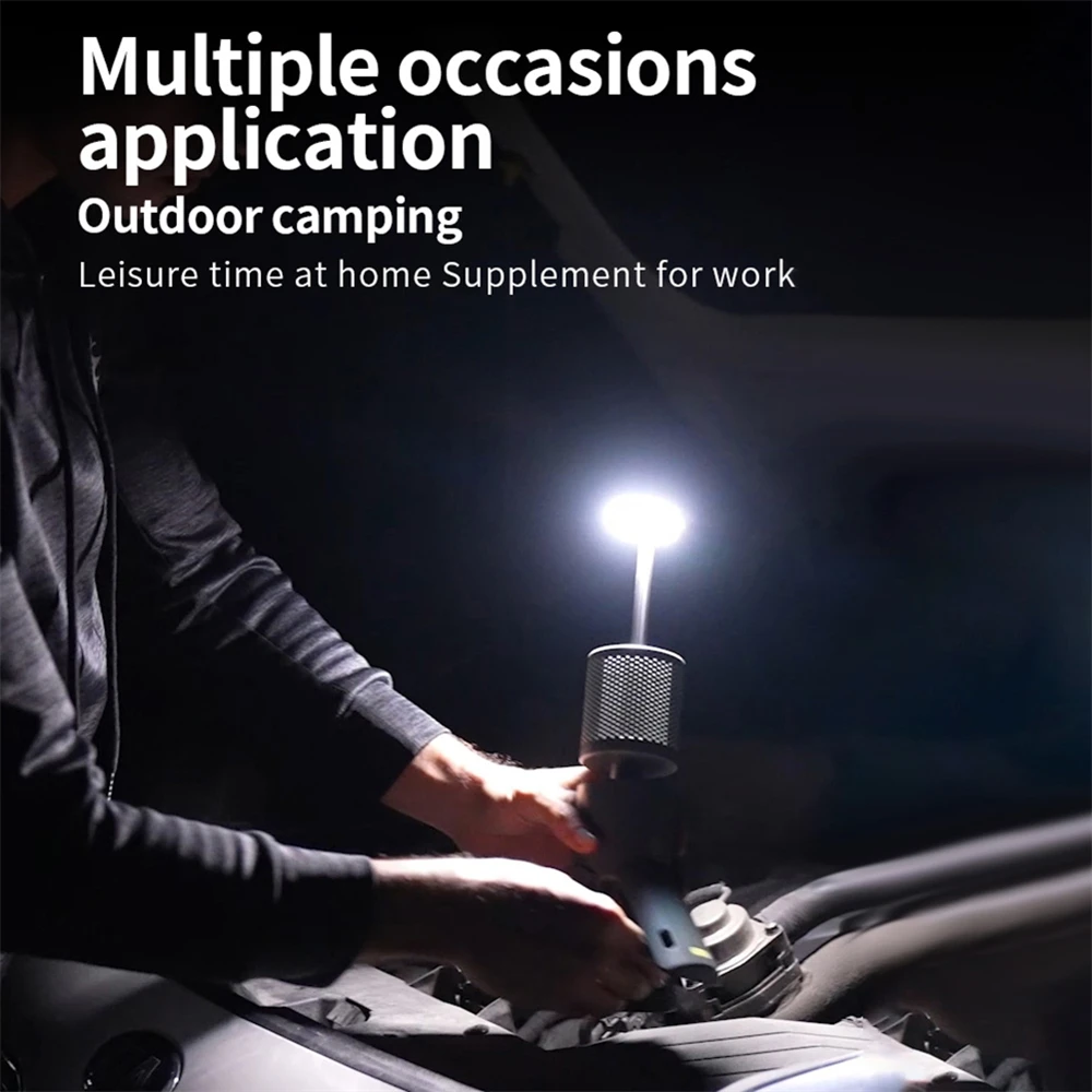 LED Outdoor Camping Lantern Flashlight Telescopic and Collapsible Brightness Lighting Magnetic Emergency Light for Power Cut