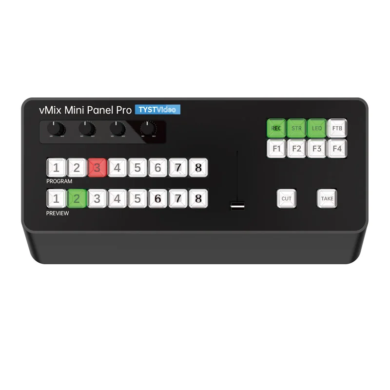8-Channel Video Switching Console Type-C Input/Output MIDI Protocol for VMix Reliable Control Surface for Broadcast