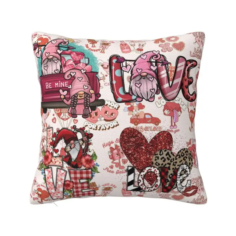 Custom Valentine's Day Cushion Cover Decoration Printing Throw Pillow for Car Two Side
