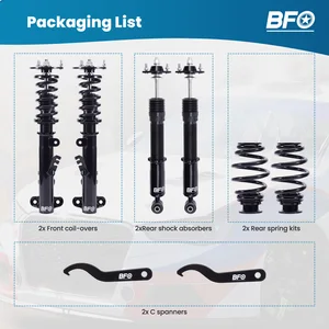 4x Coiloves für BMW 3 Serie E36 Coupé 2WD 1991-1999 Vordere Sperre schockierende Switch & Schock Coilover 8 Hauptverkaufsfedern BMW E36 - №8