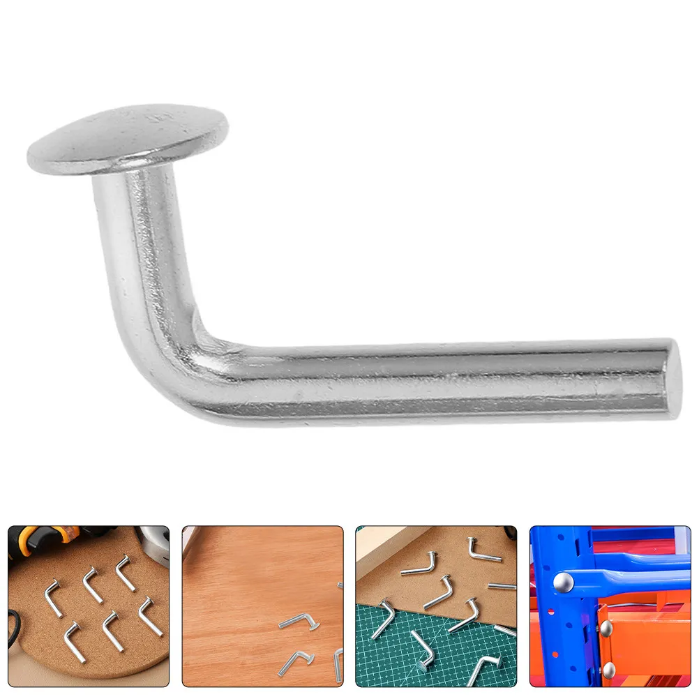 80Pcs L-Shaped Galvanized Drop Pin M5x48mm Pallet Racking Safety Bolt Rack and Shelving Fastener Industrial Storage Hardware
