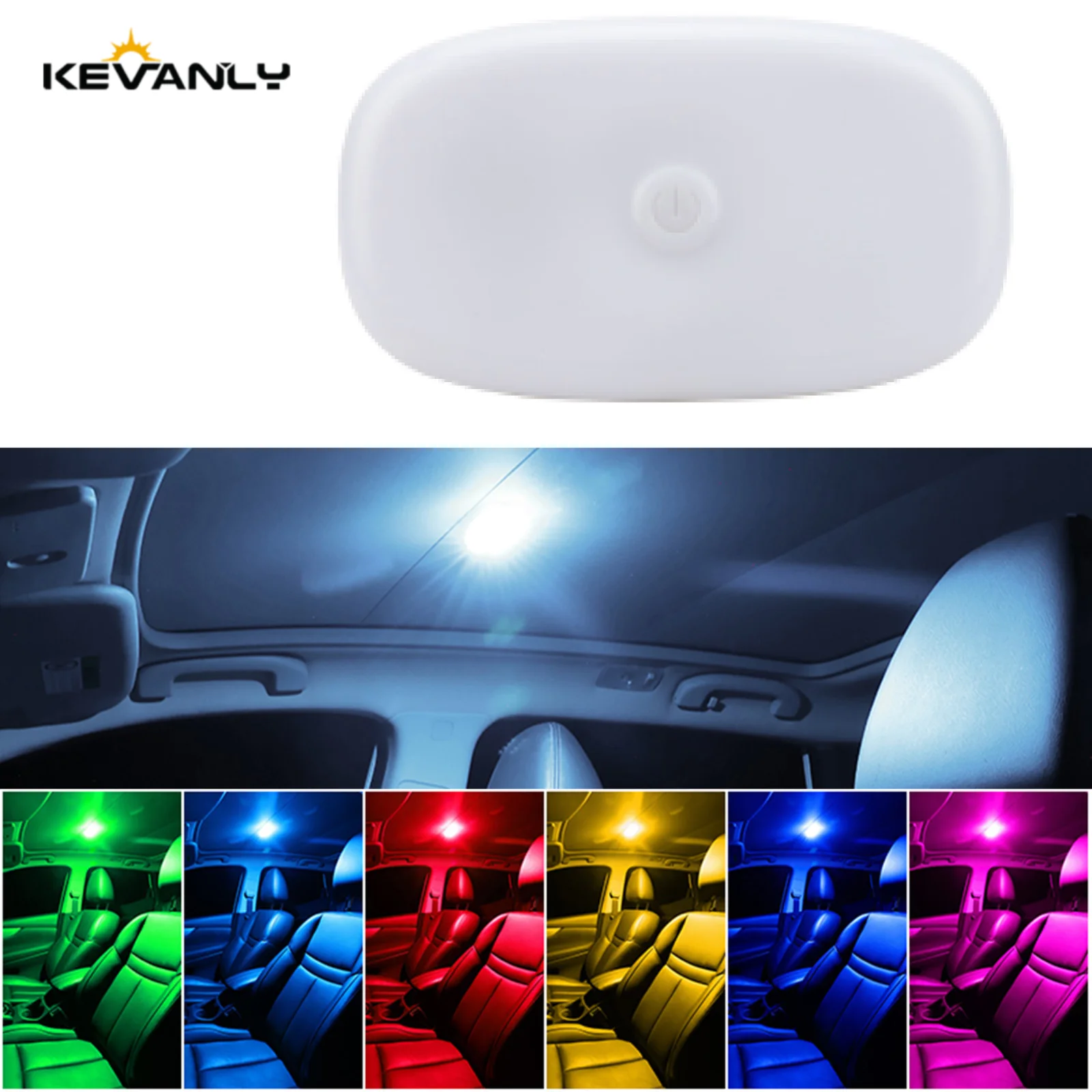 Car LED Touch Light Wall Reading Lamp Magnet Base Motorbikes Ceiling Light Ambient Mood Interior Lighting USB Rechargeable Lamp