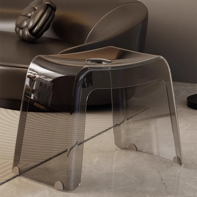 Plastic Ottoman Household Strong and Durable Stackable Light Luxury High Sense Shoe Changing Stool