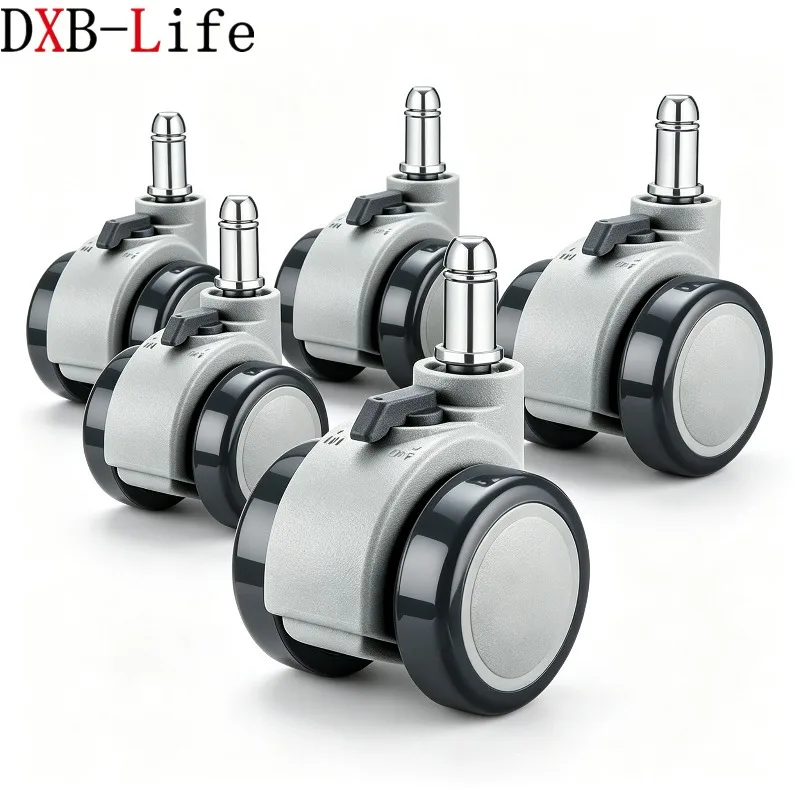 4/5/6Pcs Gravity Self-locking Universal Wheel Computer Chair Study Ultra-quiet Swivel Load-bearing Roller Ergonomic Pulley