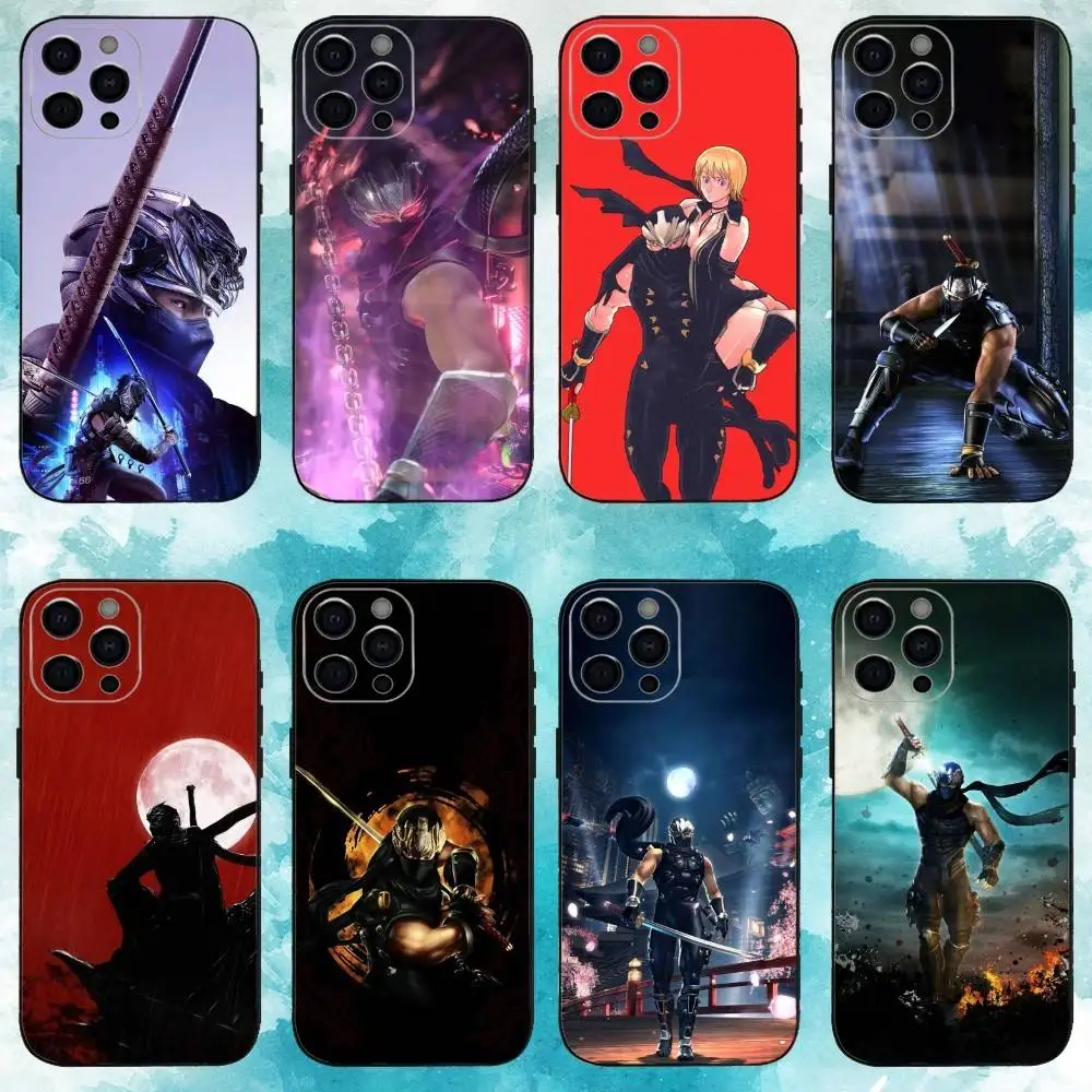 

Ryu Hayabusa G-Gaiden Phone Case For iPhone17,16,15,14,13,12,11 Plus,Pro Max Soft Black Cover