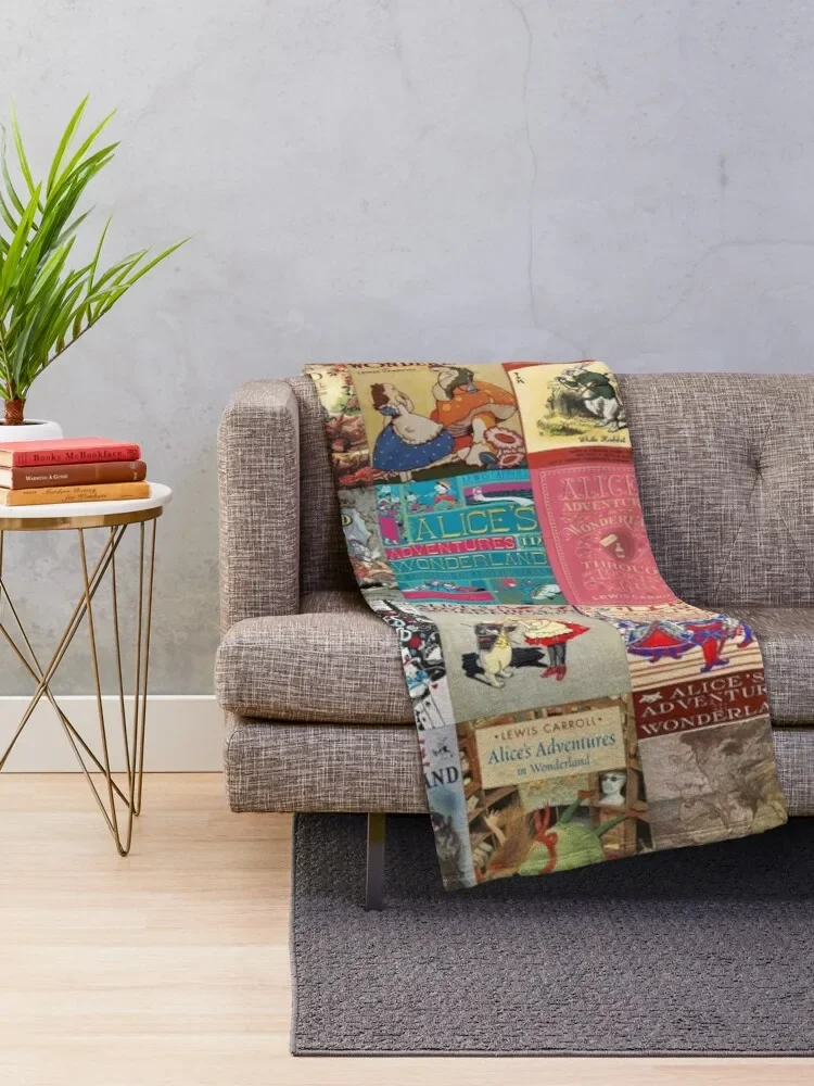 أليس في بلاد العجائب بطانية رمي ، بطانية قطيفة مزدوجة ، بطانية رمي لينة