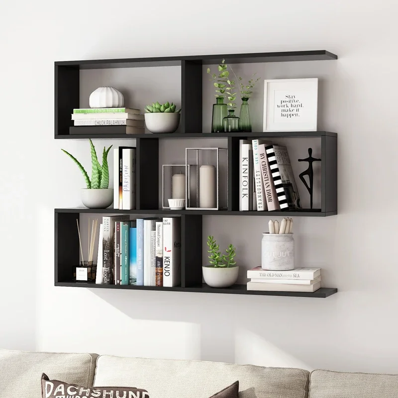 

Bookshelf wall storage without punching creative wall-mounted cabinet simple bedroom storage