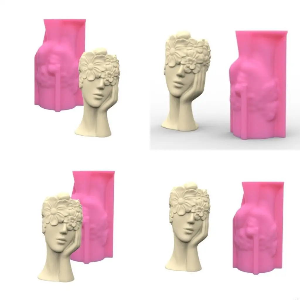 

Resin Vase Molds Flowerpot Molds Flower Jar Molds Contemplative Girl Ornament Moulds Hand-Making Supplies for Vase
