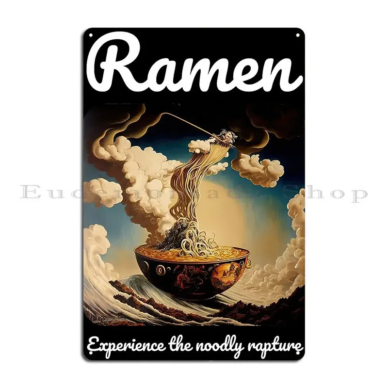 Ramen Experience The Noodly Rapture Ai Datamancer Metal Sign Poster Kitchen Printing Cinema Pub Club Tin Sign Poster