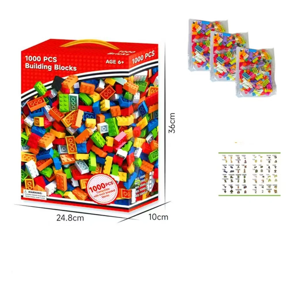 

TongYueFun 500-1000pcs Building Block City DIY Creative Bricks Bulk Model Figures Educational Toys Children Gift Compatible