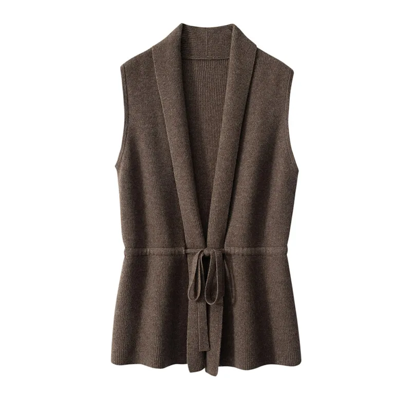 Long Sweater Vests 100% Cashmere Women Knitwears Winter New Fashion Pullovers  Ladies Cashmere Vest SWS01