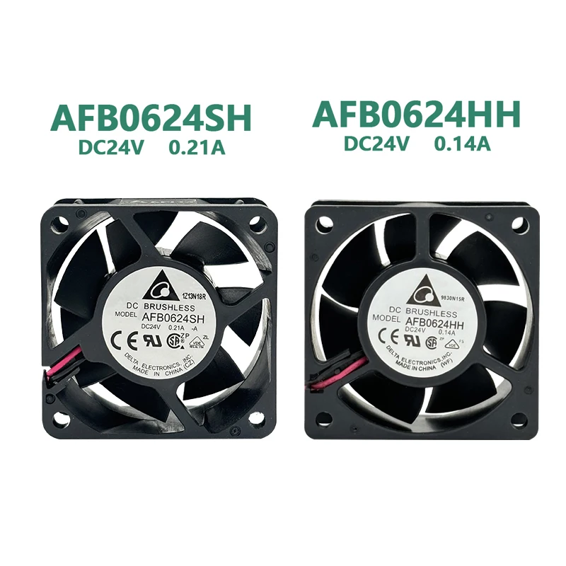AFB0624SH AFB0624HH Delta 6025 Kipas Pendingin DC24V 60x60x25.4mm Kipas Aksial Industri Bantalan Bola Ganda