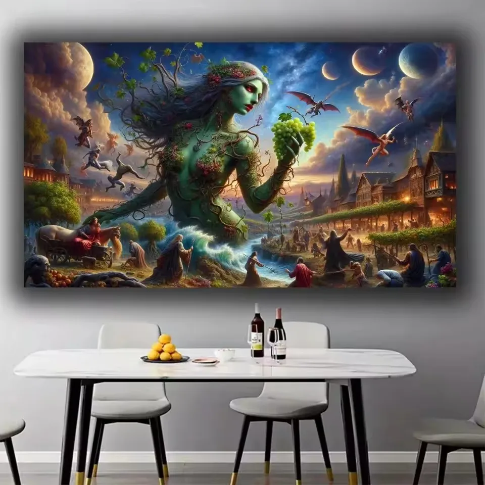 Surreal Dark Fantasy in a Medieval Realm Diy Diamond Painting Full Square/Round Beauty Diamond Mosaic Psychedelic Art Home Decor