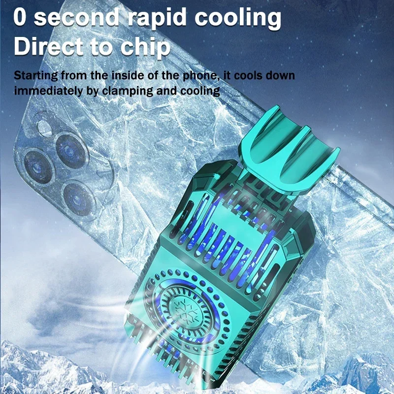 S01 Mobile Phone Semiconductor Fast Cooling Fan Radiator Type-C Back Clip Game Cooler for IOS Android PUBG Gaming Accessories