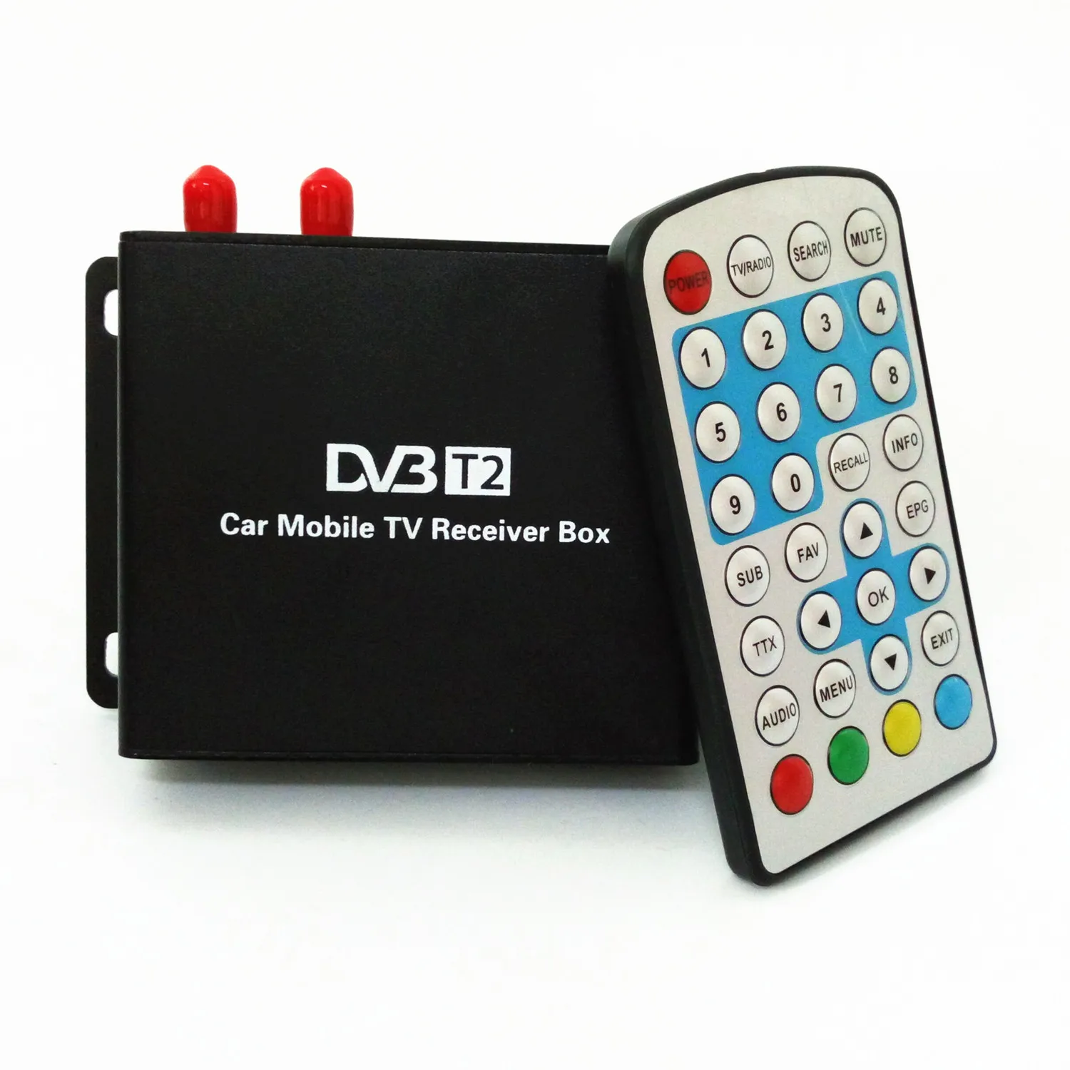 

1080P Mobile Car DVB T2 160-180km/h Double Tuner H.264 MPEG4 Mobile Digital TV Box External USB HDMI DVB-T2 Car TV Receiver