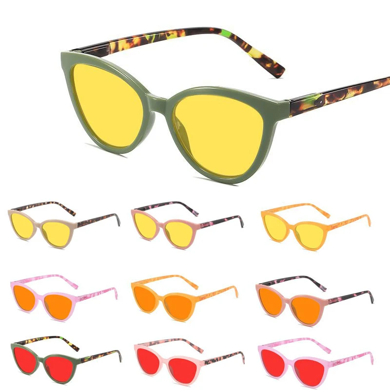 

Cat Eye Night Vision Glasses for Men Women Stylish Outdoor UV400 Glasses Eye Protection Gaming Sleeping Eyeglasses Frames