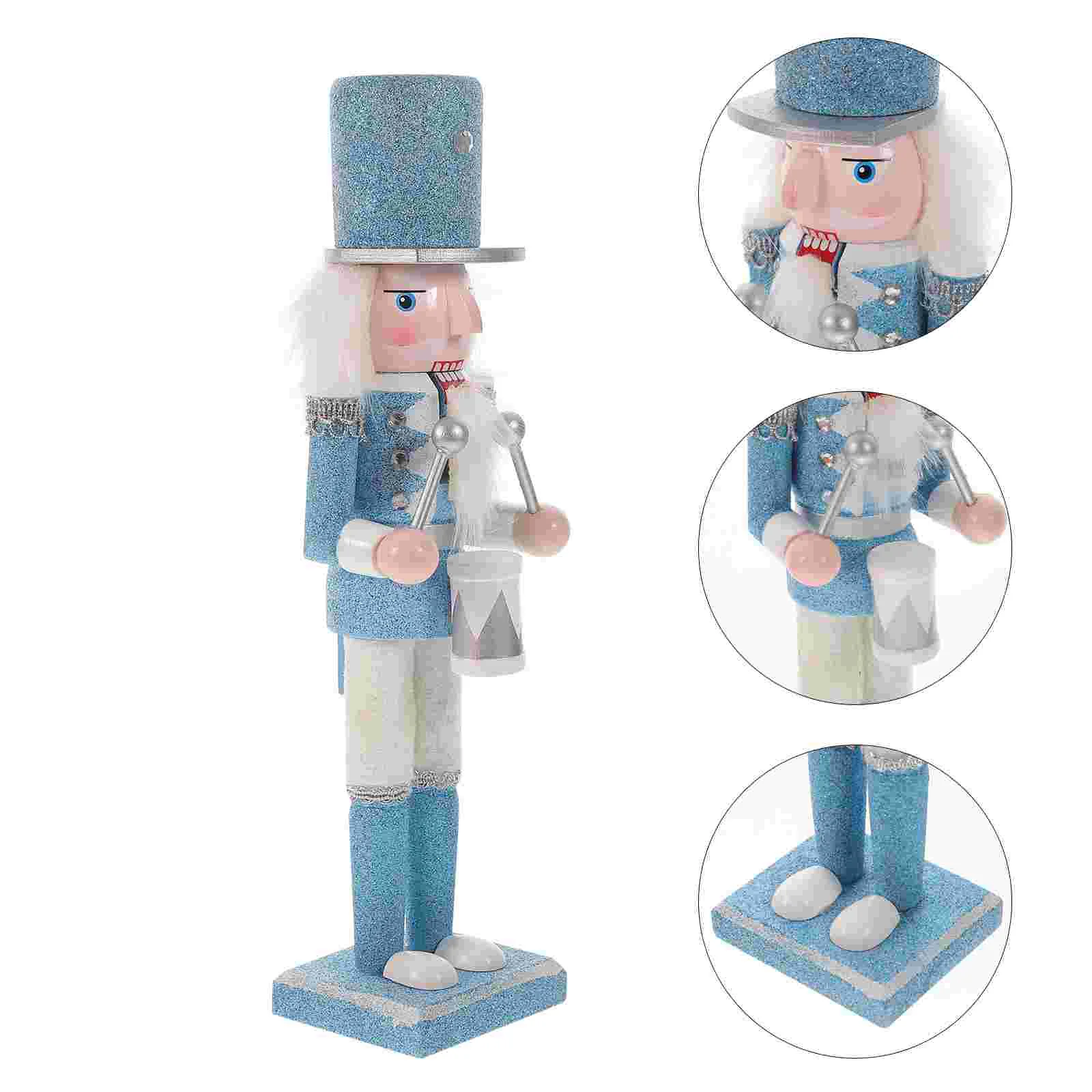 

1 PCS Handcrafted Wooden Figurine Tall Christmas Decor Candy Holder Unique Nutcracker Christmas nament Small for Classmates