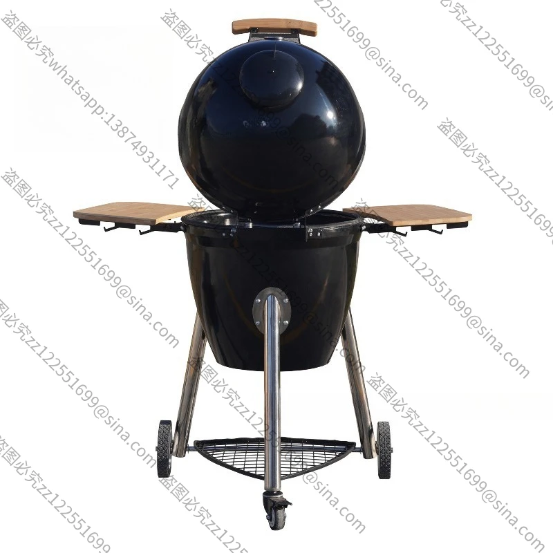 Suitable for Outdoor Mobile Grill Black 22 Inch Egg-shaped Grill Charcoal Grill Smoked GrillStove