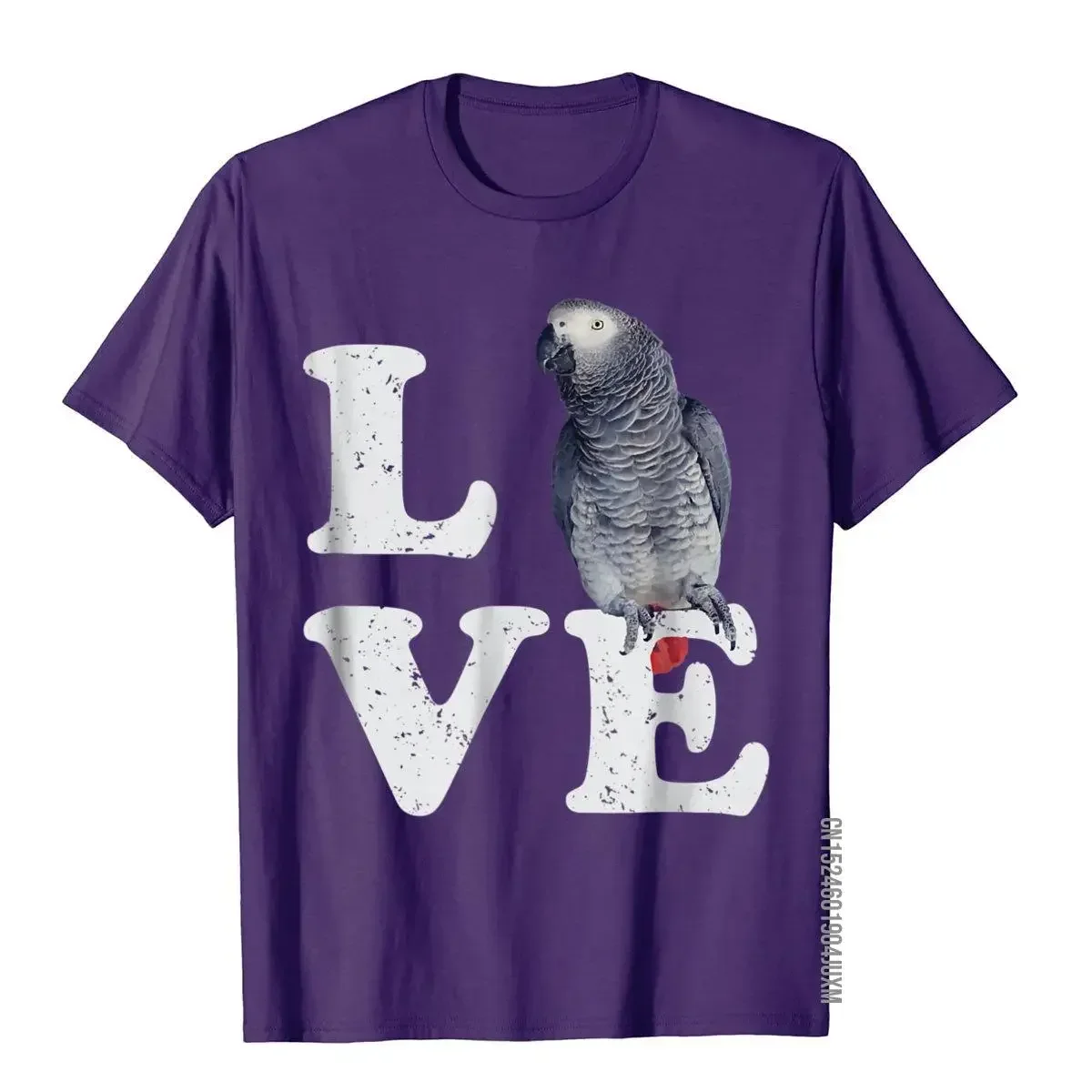 I Love My African Grey Parrot T-Shirt Bird Lovers Gift Hip Hop Men Tops Shirt Cool T Shirt Cotton Novelty