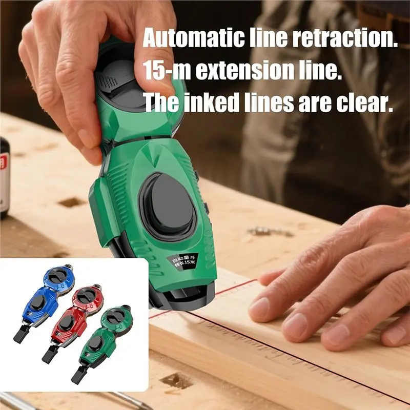 【VALUE MONEY】Автоматический выдвижной инструмент для меловой линии, предназначенный для повышенной эффективности при строительстве и деревообработке.