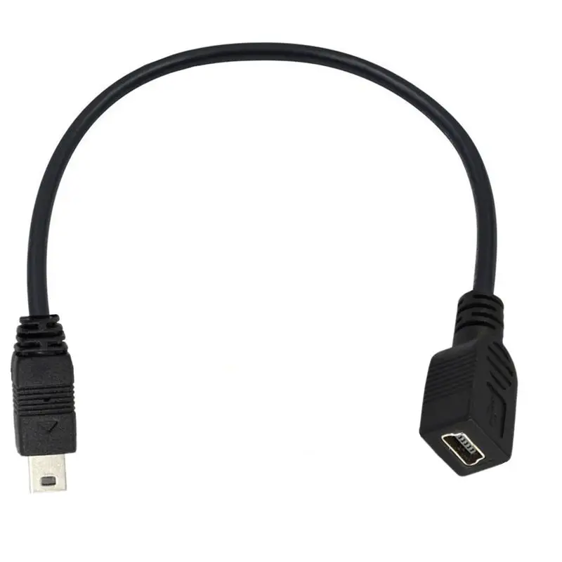 USB 2.0 Mini przedłużacz USB męski do żeńskiego portu t, Mini 5-pinowy kabel do ładowania danych główny transferu publicznego