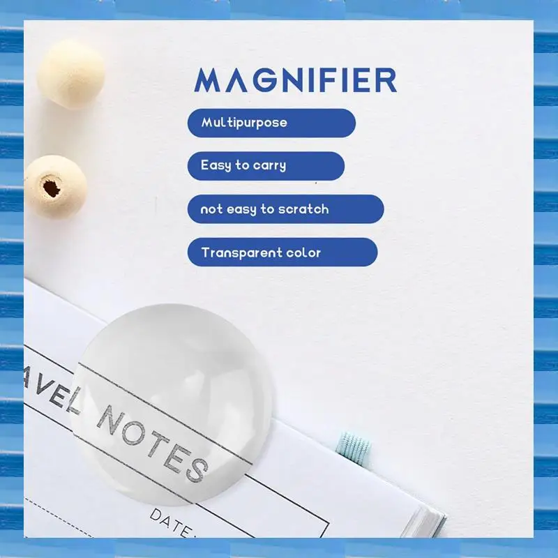 

AT53 2X 2 Inch Magnifying Dome - Portable Paperweight 8X Magnifier Clear Reading Aid Magnifying Glass Dome For Reading Books