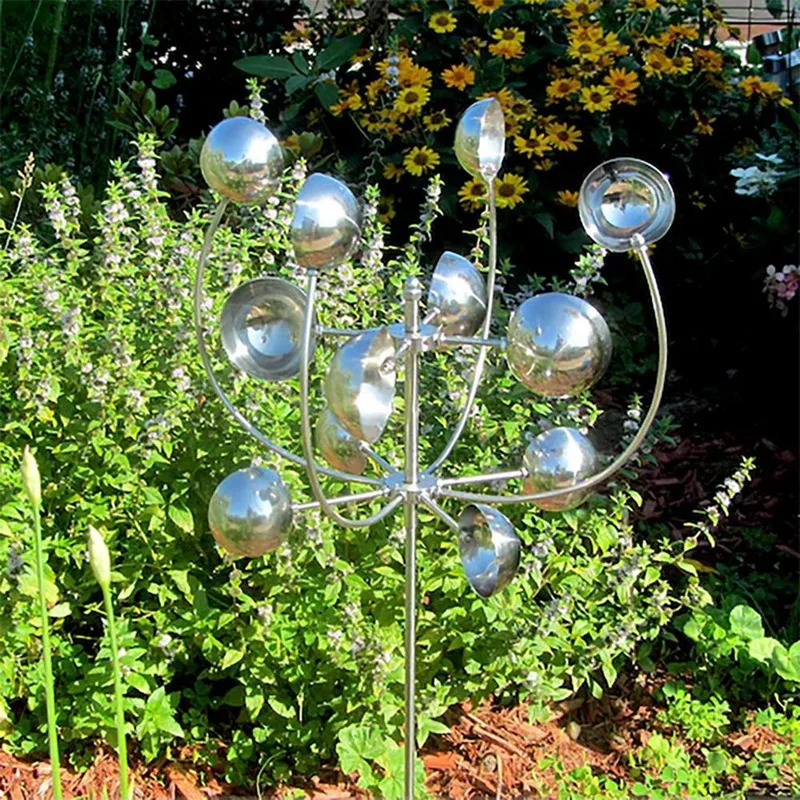 

Creative Magical Metal Windmill 3D Wind Powered Kinetic Sculpture Lawn Metal Wind Spinners Outdoor Yard