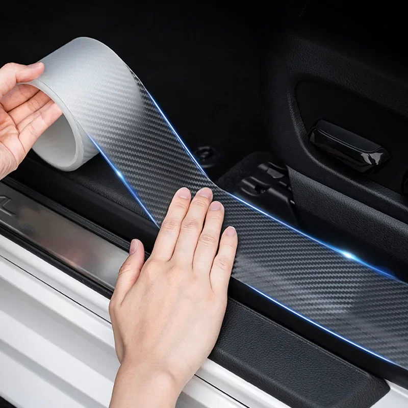 For Chery Tiggo 2 3 4 5 9 7 PRO 8 PRO OMODA 5 Arrizo 6 PRO Car Door Sill Carbon Fiber Threshold Anti-scratch Guard Strips Trims 3