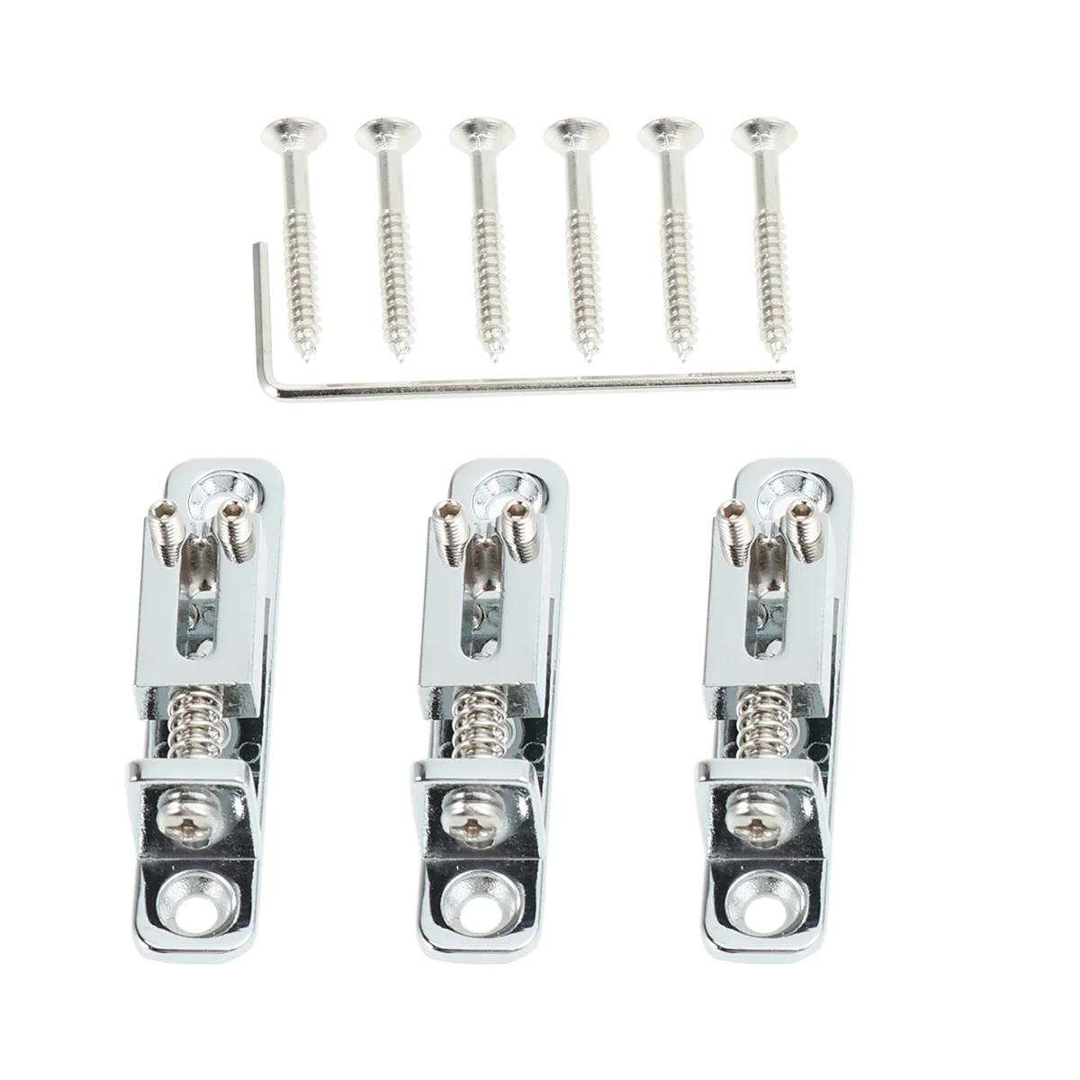 

3Pcs Guitar Bridges Machined Metal Roller Bridge Replacement for Bass Electric Guitar Parts Smooth Polished Durable
