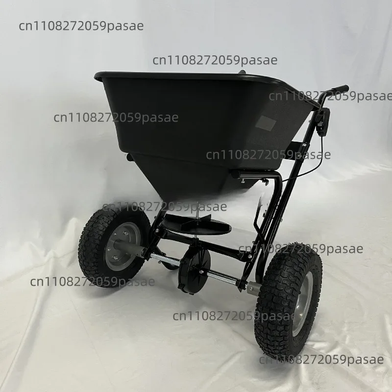 Salt Spreader, Fertilizer, Sowing Spreader, Traction Sowing Machine Hand Push Inflatable Wheel Spreader