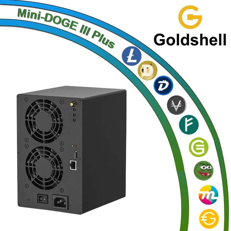 New Goldshell Mini-DOGE III Plus LTC&Doge Coin Miner 810MH/S 500W Dogecoin Miner LTC Miner Mini Doge III 3 Plus Free Shipping