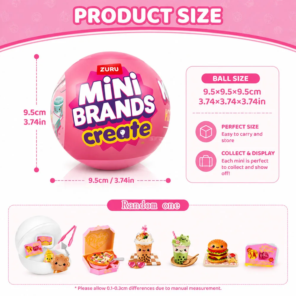 New ZURU Mini Brands Kawaii Kitchen Series 2 Blind Box DIY Mini Food Collectibles Surprise Capsule Toys Mini Food Toys view 2