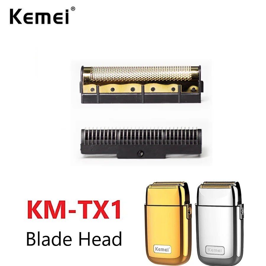 For Kemei KM-TX1 Electric Shaver Original High Quality Replacement Double Foiled Blade Net Cover Repair Accessories Wholesales